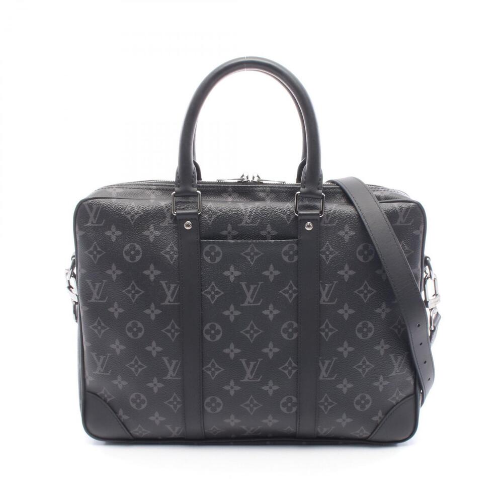 Louis Vuitton Porte documents Voyage Business Bag Eclipse Black